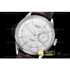 GM공장 셀리니 데이트 39mm 스틸/레더 화이트 GMF 아시아 3165 모델