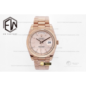 EW공장 데이데이트 40mm Flt Pres 로즈골드/로즈골드 로즈골드/다이아 EWF A2836