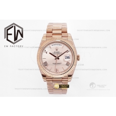 EW공장 데이데이트 40mm Flt Pres 로즈골드/로즈골드 로즈골드/로만n EWF A2836