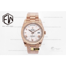 EW공장 데이데이트 40mm Flt Pres 로즈골드/로즈골드 화이트/로만n EWF A2836