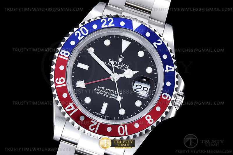 BP공장 GMT 마스터 II 16710 펩시 SS/SS 블랙 BPF VR3186 CHS