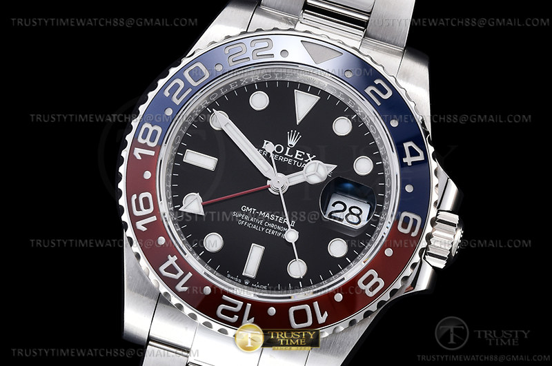 C+공장 GMT 마스터 마스터 II 126710 오이스터 904L SS/SS 블랙 C+F VR3285 CHS